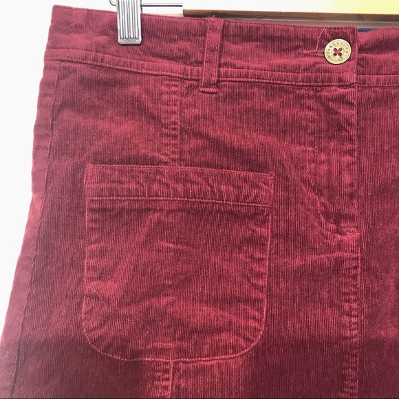 Brakeburn berry colored corduroy skirt size UK 10 - Picture 2 of 8